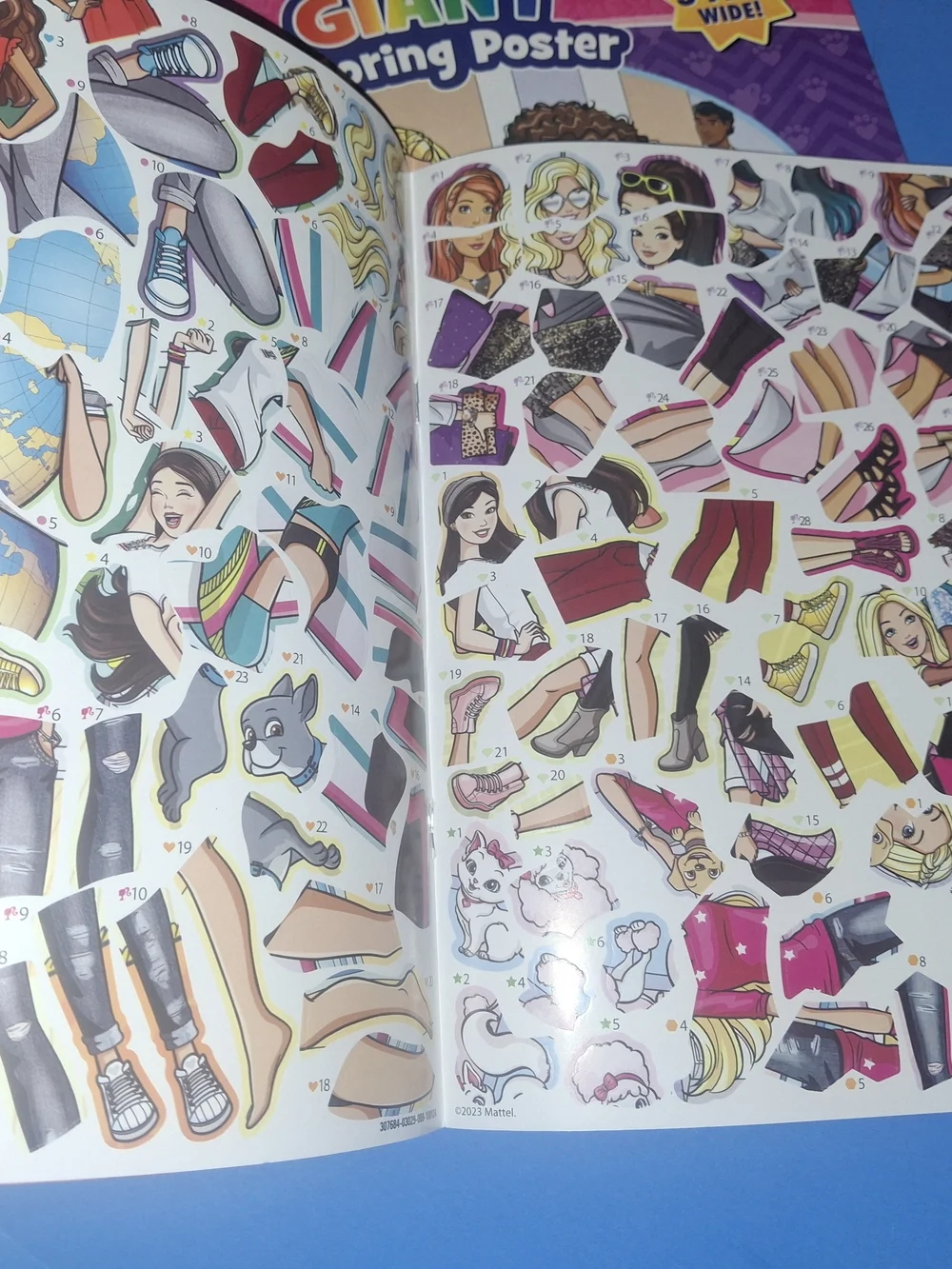 Girls Barbie Sticker/ Coloring BOOK FUN FREE COLORING BOOK